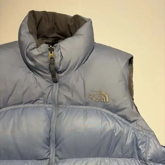 The North Face Nuptse 700 Goose Down Puffer Vest Women's Medium Baby Blue - Picture 3 of 6